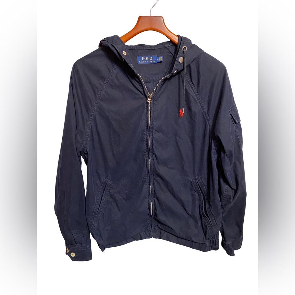 Polo Ralph Lauren Hooded Harrington Jacket Vented Windbreaker Mens Medium